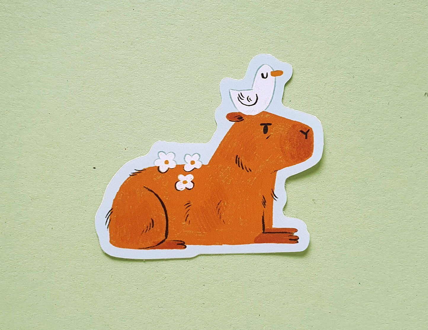 Capy & Duck sticker
