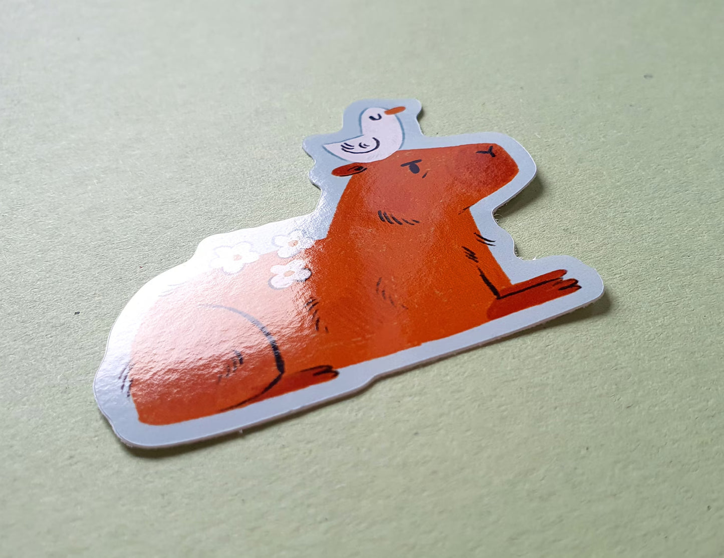 Capy & Duck sticker