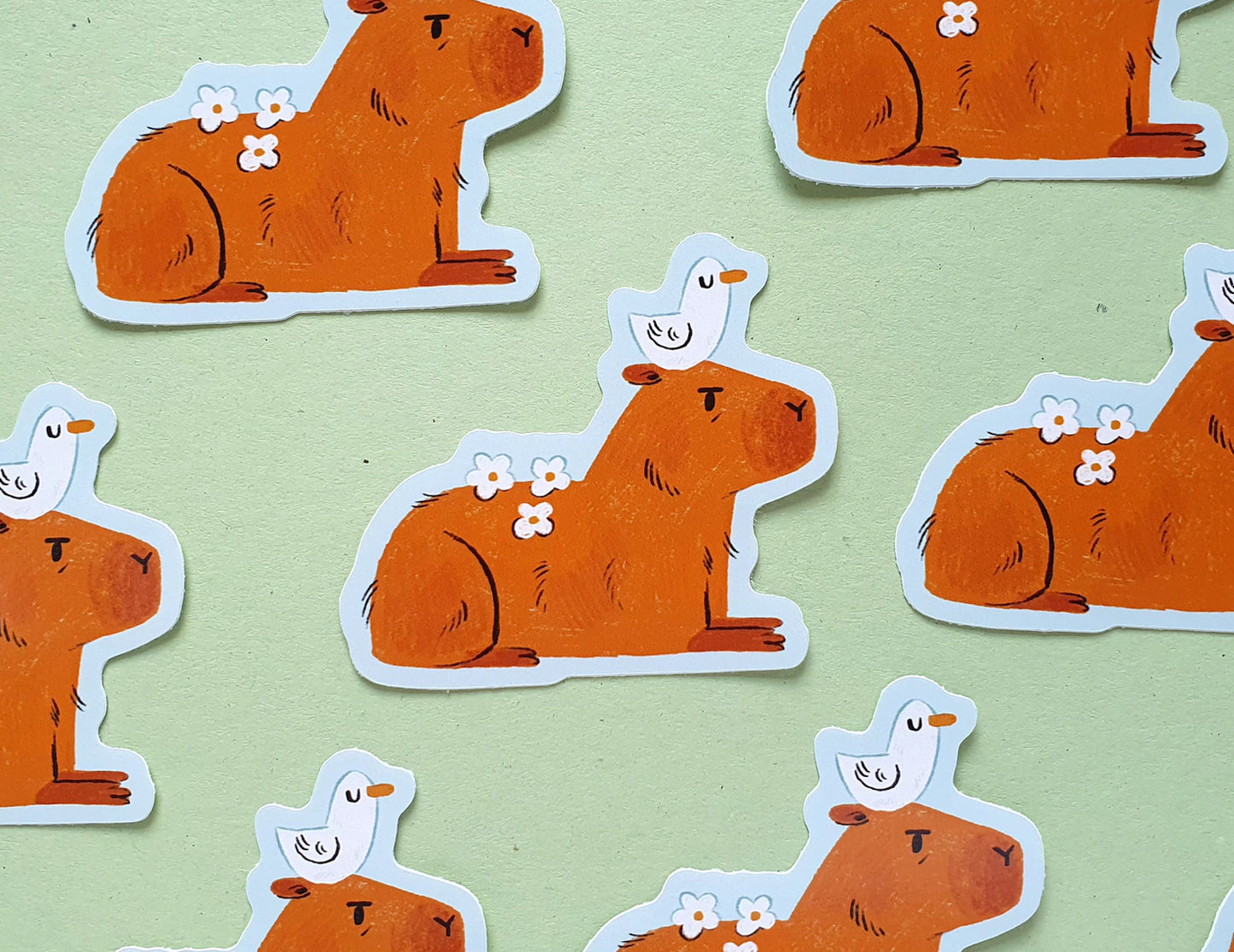 Capy & Duck sticker