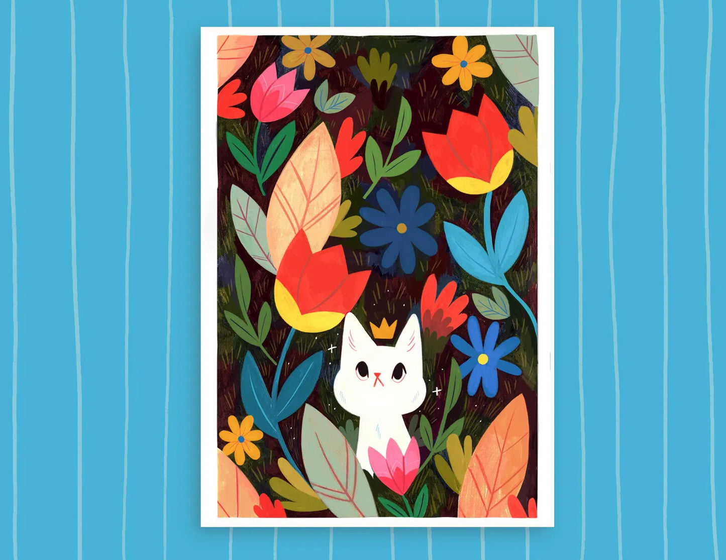 Flower Cat art print
