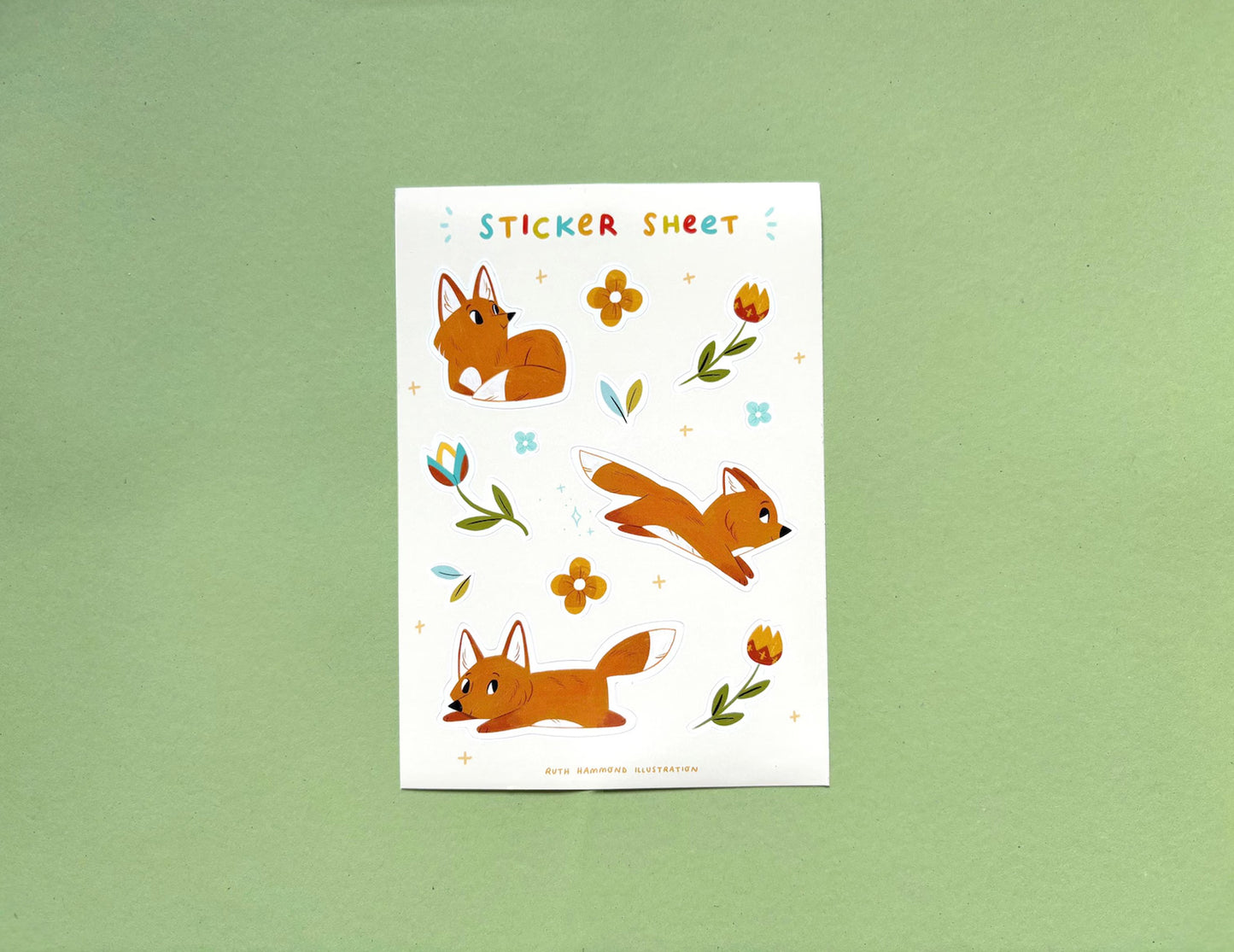 DISCONTINUED Fox sticker sheet