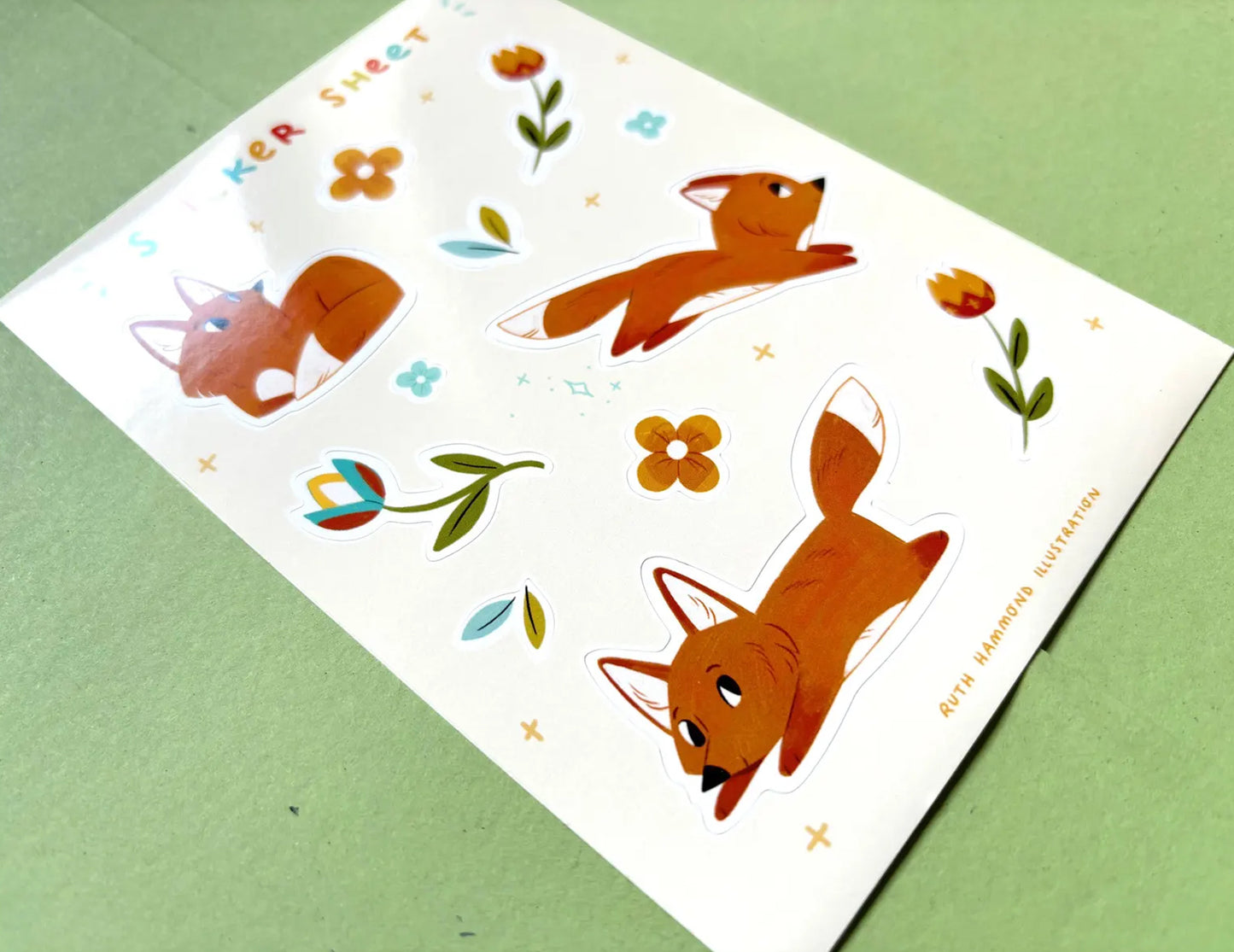 DISCONTINUED Fox sticker sheet
