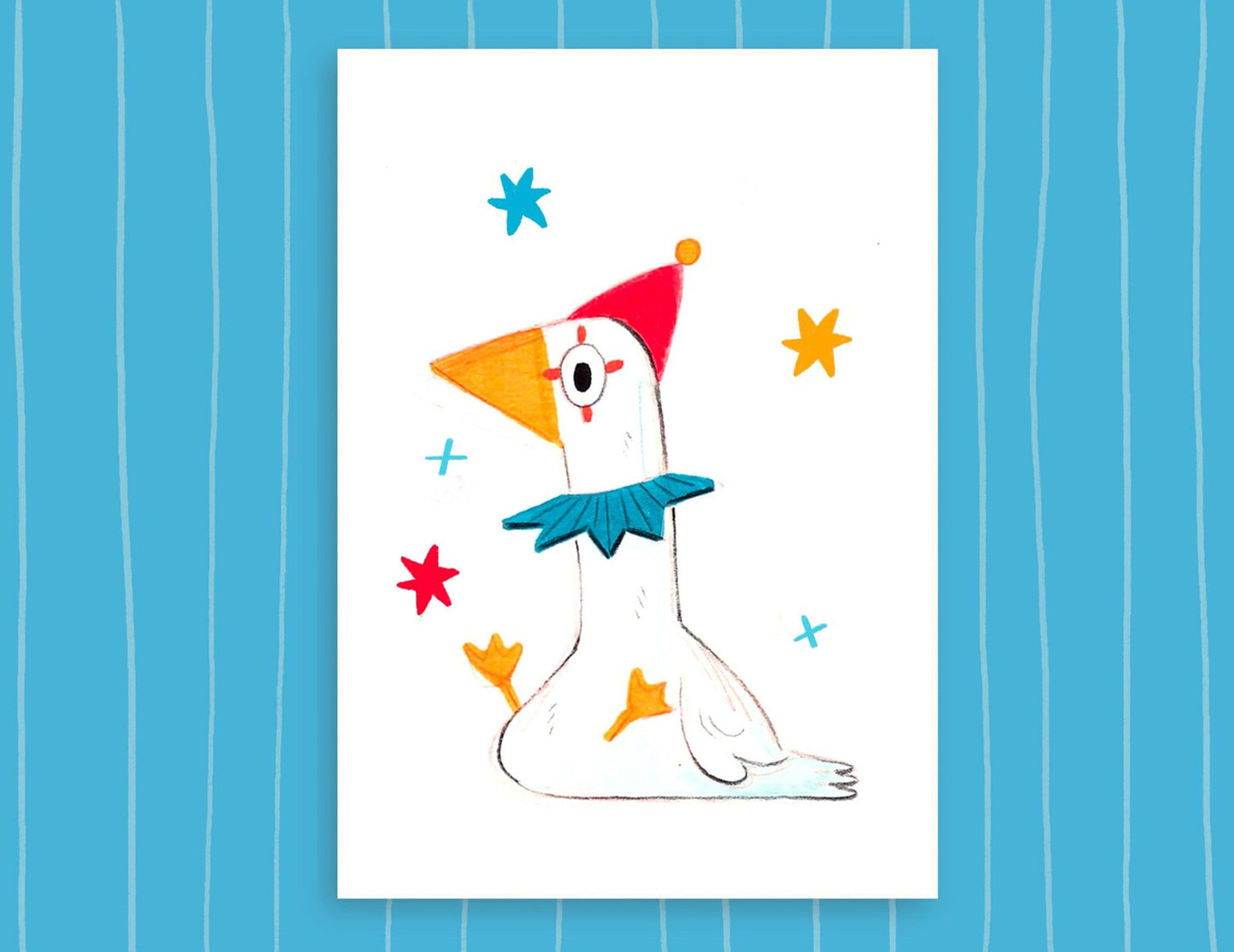Silly Goose mini art print