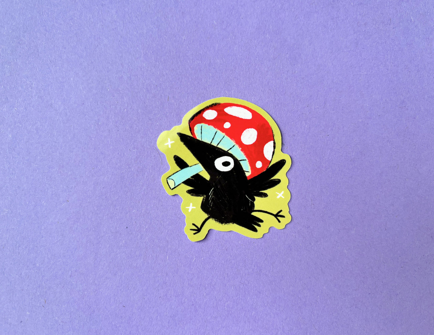 Mushroom Raven sticker