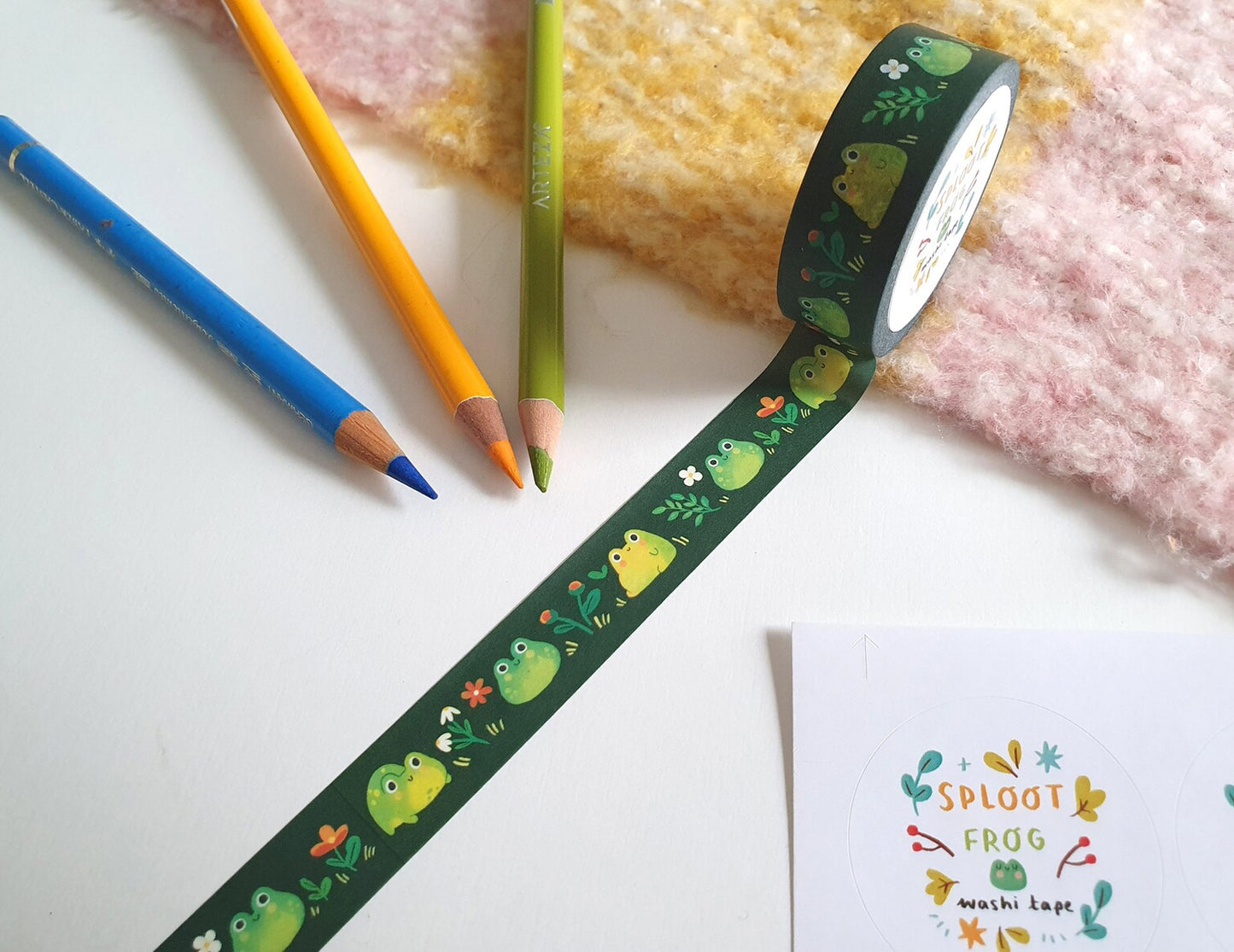 DISCONTINUED Sploot Frog washi tape
