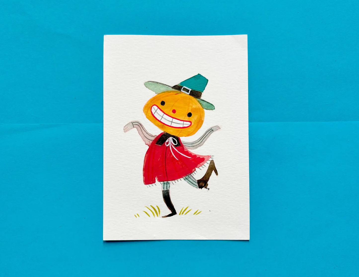 Pumpkin Man original painting