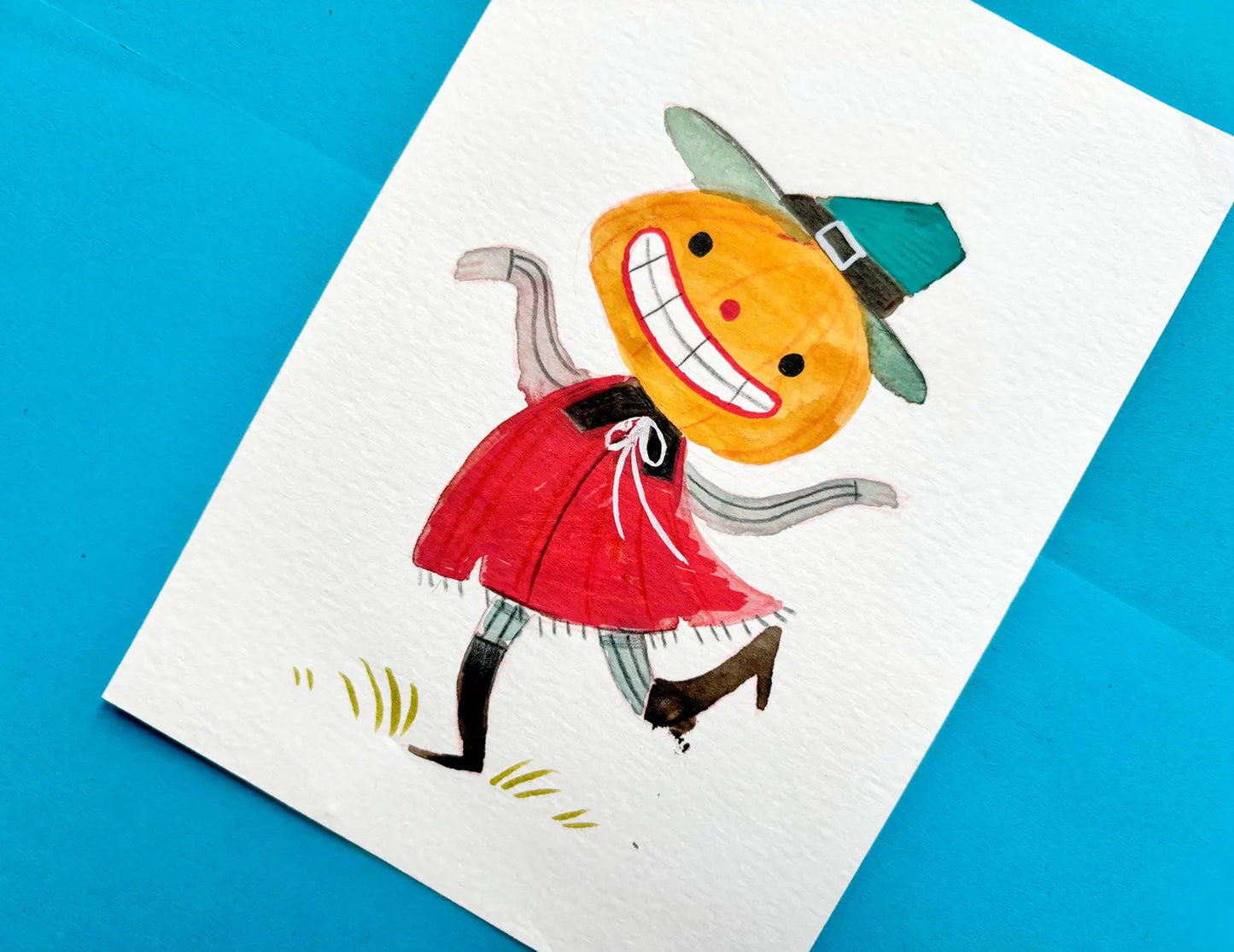 Pumpkin Man original painting