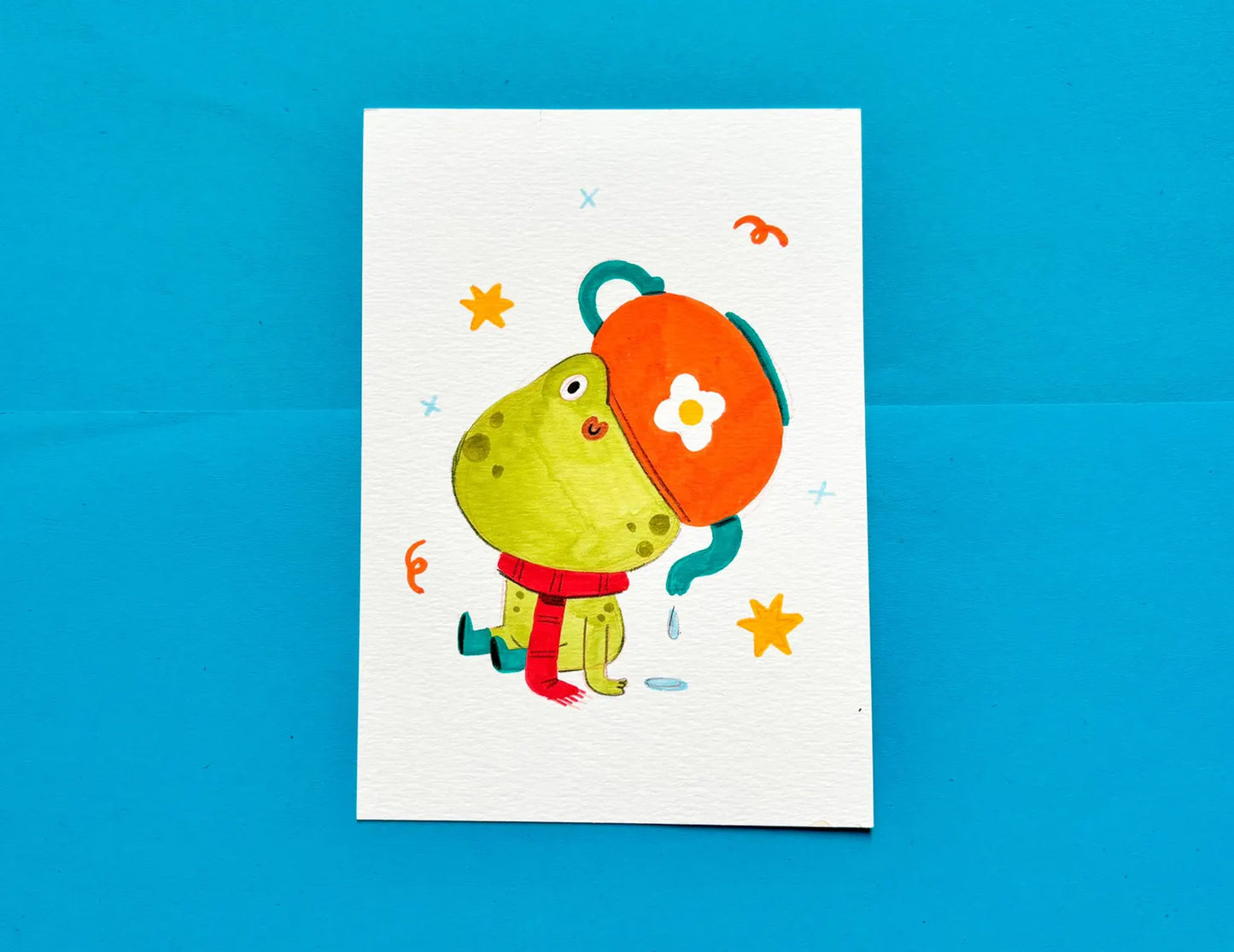 Teapot Frog original painting