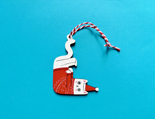 Weird Cat Christmas Decoration