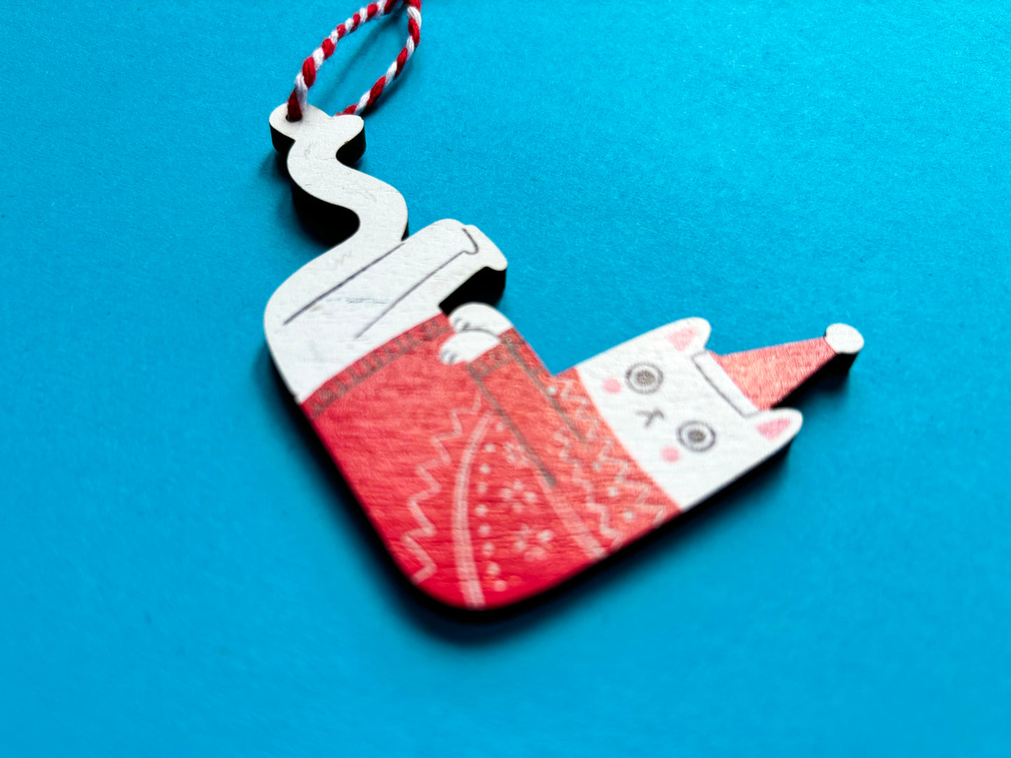 Weird Cat Christmas Decoration