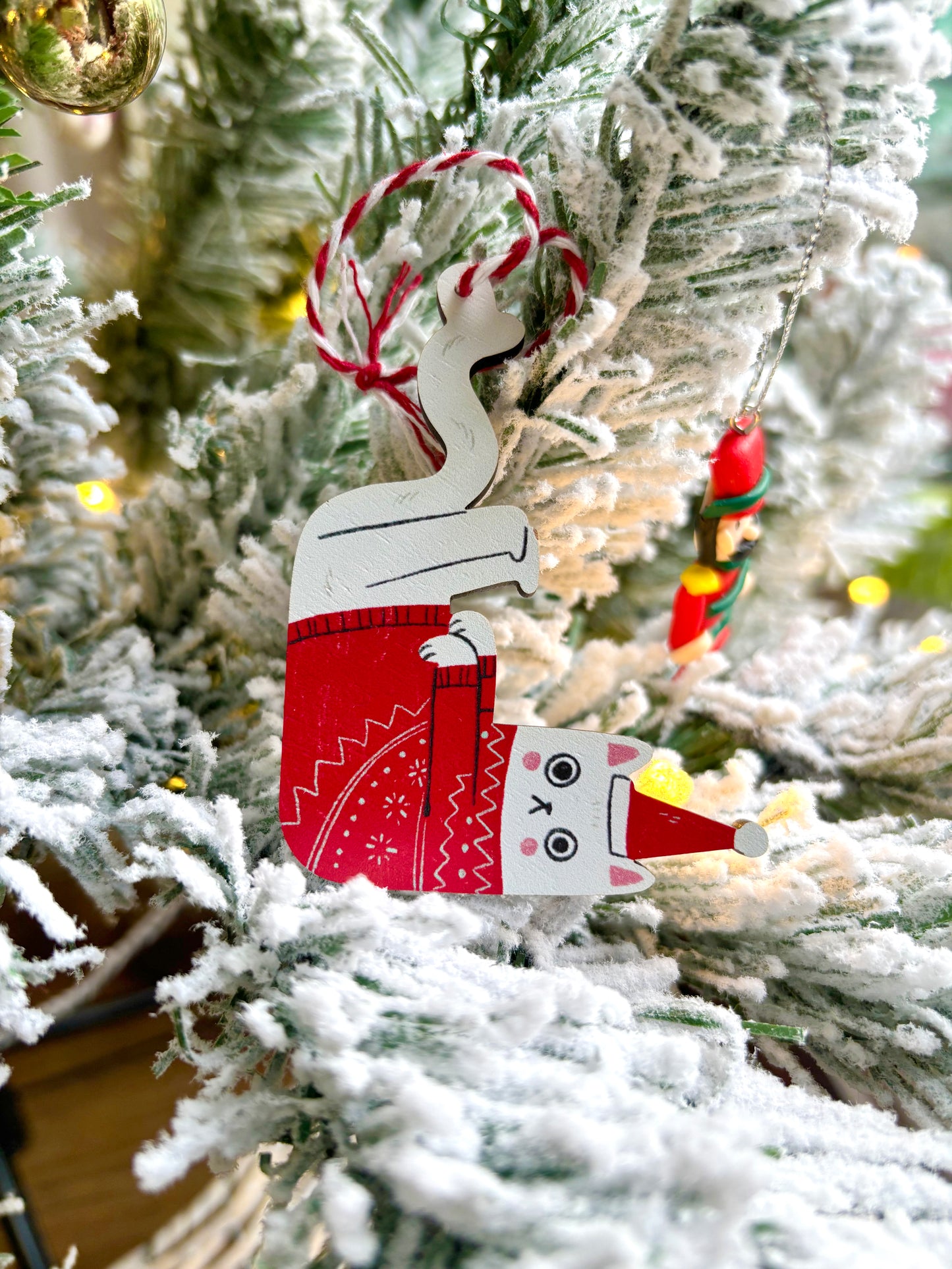 Weird Cat Christmas Decoration