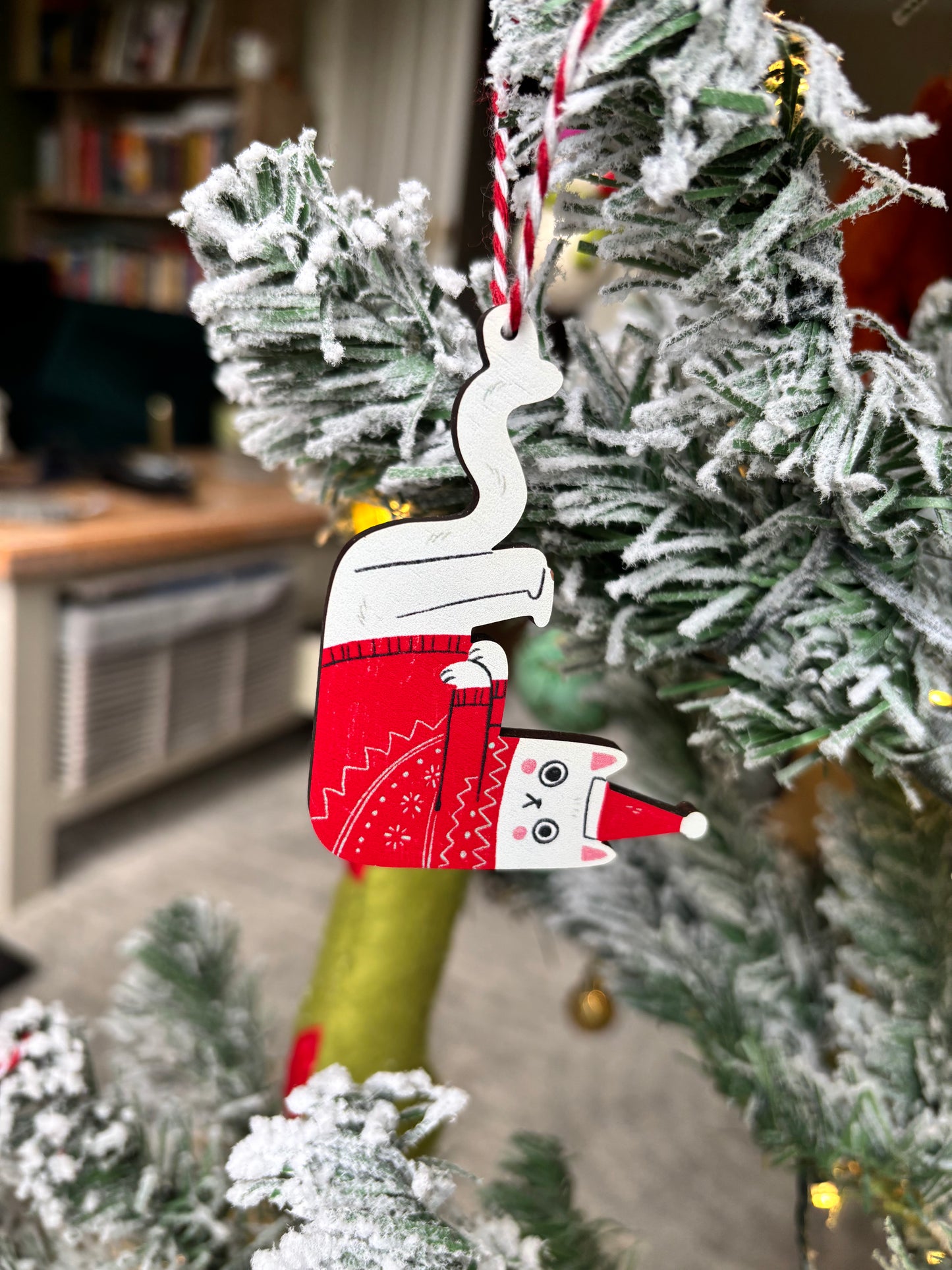 Weird Cat Christmas Decoration